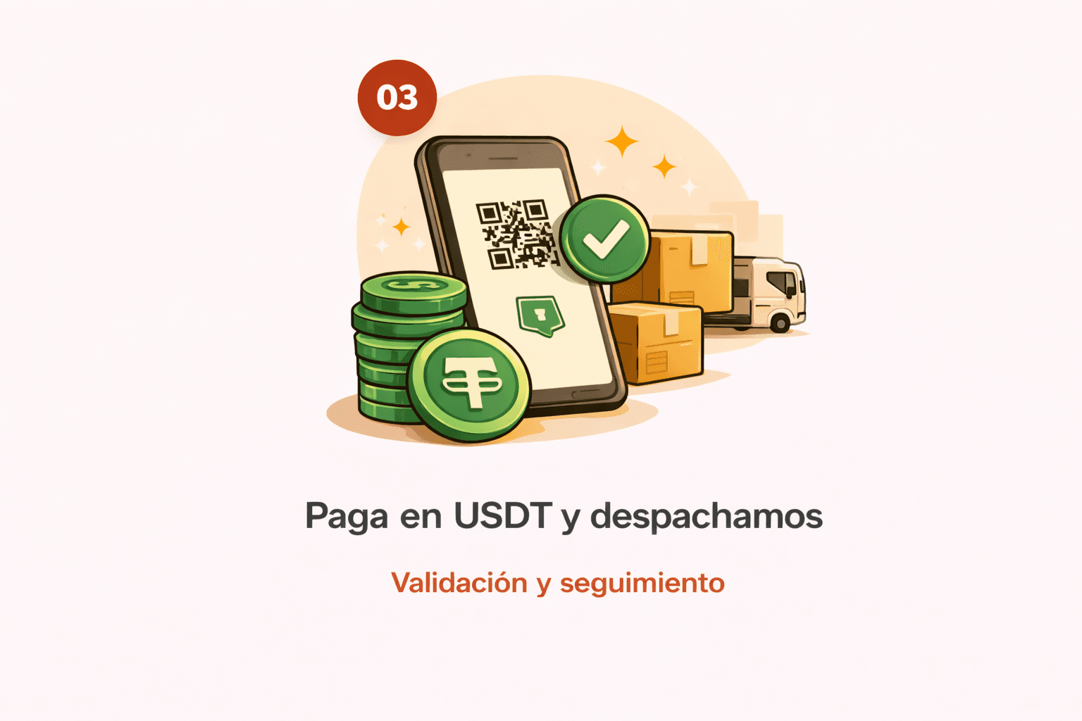 Paso 03: Elige cómo pagar y recibe